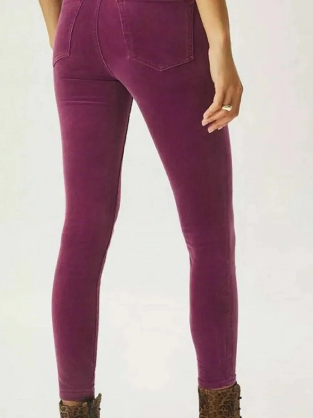 Anthropologie Pilcro Mulberry High Rise Skinny Corduroy Pants 22W NWT - Picture 2 of 9